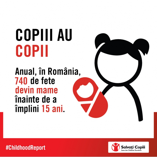 Raport Save the Children: România se confruntă în continuare cu o situație îngrijorătoare la capitolul „mame minore”, căsătorii timpurii și lipsa accesului la educație