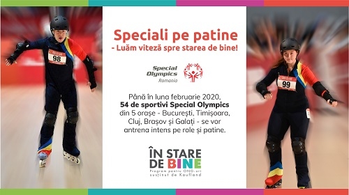 Programul ”Speciali pe Patine – Luăm viteză spre starea de bine” va fi demarat de Special Olympics în cinci orașe