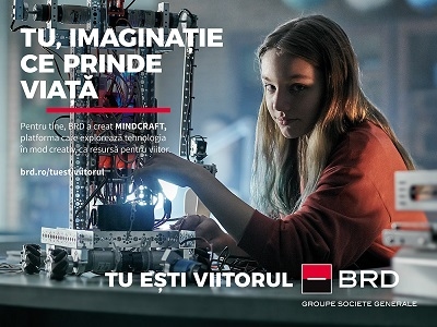 BRD lansează campania de brand „Tu ești viitorul”, aducând în prim-plan platformele Scena9, Școala9 și MINDCRAFT