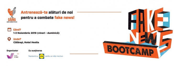 Școala de Valori organizează tabăra de educație media pentru profesori: „Fake News Bootcamp” din cadrul programului „Găina care a născut pui vii”