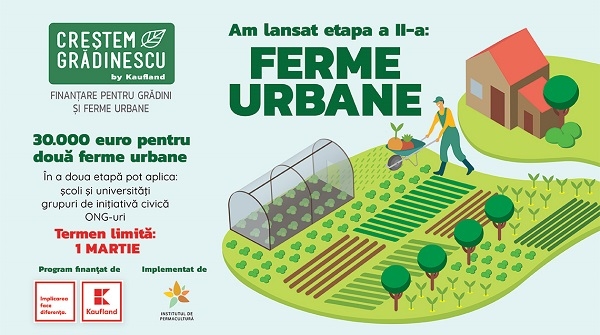 Kaufland România și Institutul de Cercetare în Permacultură din România lansează etapa a doua a programului de finanțare "Creștem Grădinescu”