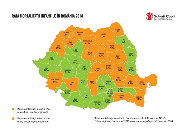 Harta mortalității infantile: Unde mor mai mulți nou-născuți și care sunt cauzele