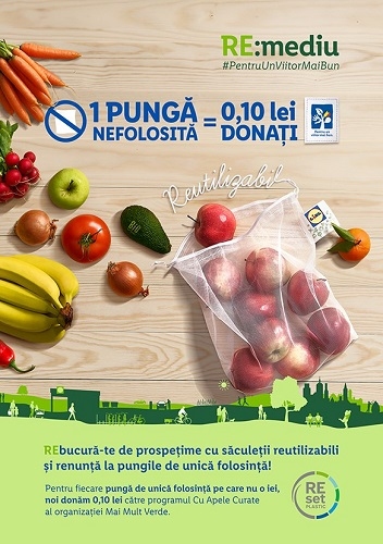 Lidl introduce în magazine săculeții reutilizabili pentru fructe și legume