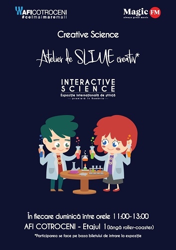 Ateliere creative în fiecare duminică din luna martie, la Expoziția Internațională de știință Interactive Science