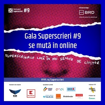 Gala Superscrieri se mută în online: 23 martie, ora 19:00, LIVE. Festivalul Superscrieri se amână
