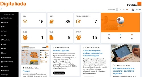 Digitaliada vine în sprijinul profesorilor și elevilor care stau acasă