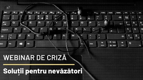 CMU Webinar de criză - soluții pentru nevăzători