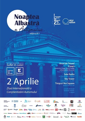 Noaptea Albastră a Autismului 2020 // pe 2 aprilie România se iluminează în albastru pentru autism