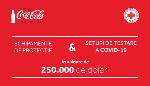 Fundația Coca-Cola a donat Crucii Roșii Române 250.000 de dolari pentru echipamente de protecție destinate personalului medical și kituri de testare Covid-19