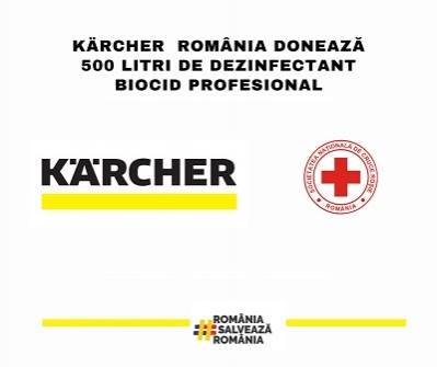 Kärcher România donează dezinfectant biocid profesional, prin intermediul Crucii Roșii Române, în contextul Covid-19