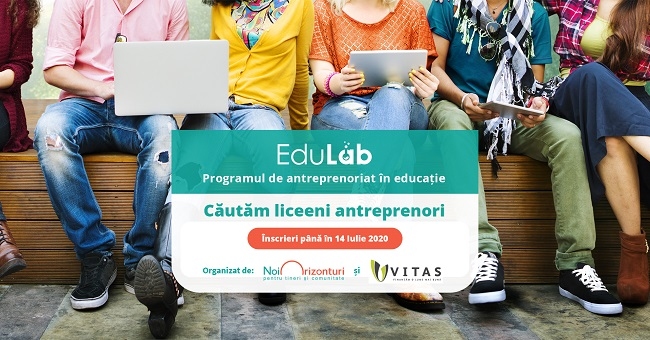 Tinerii din mediul rural pot aplica acum la Edulab – programul online de antreprenoriat în educație