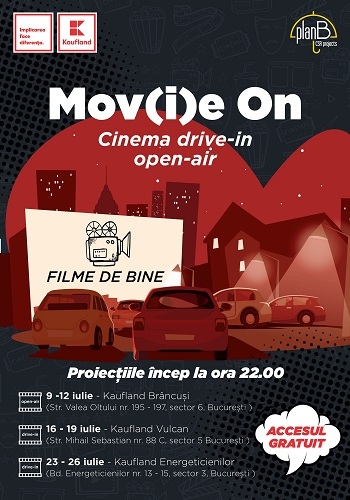 Începe festivalul de filme în aer liber în parcările magazinelor Kaufland