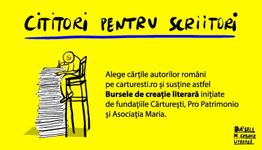 Cărturești anunță detaliile de înscriere în cadrul programului de burse și rezidențe de creație literară "Cititori pentru scriitori"