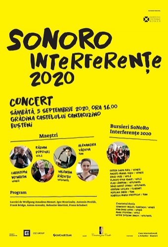 Concert al bursierilor SoNoRo Interferențe 2020 la Castelul Cantacuzino din Bușteni