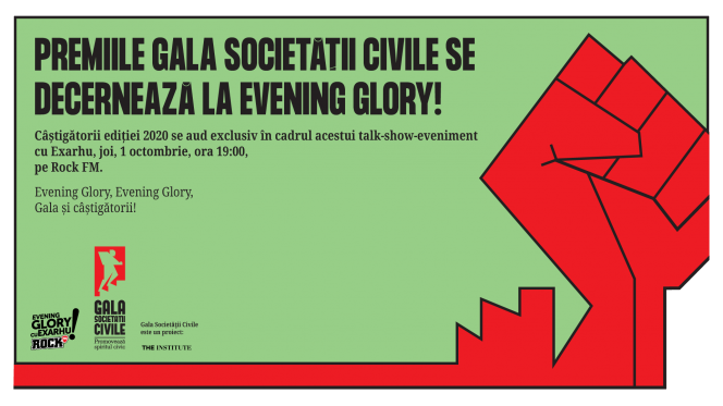 PREMIILE GALA SOCIETĂȚII CIVILE 2020 SE DECERNEAZĂ LA EVENING GLORY