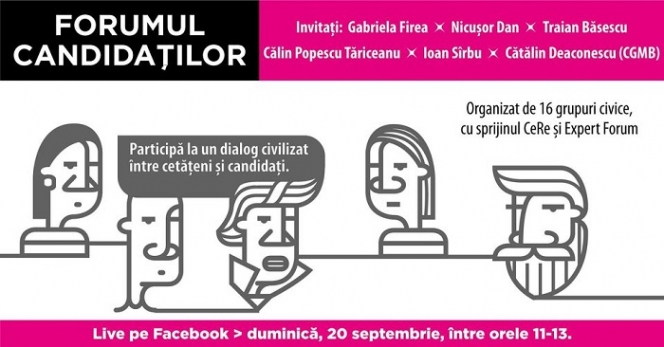 16 grupuri civice organizează duminică, 20 septembrie, un forum online cu candidaţii la Primăria Capitalei