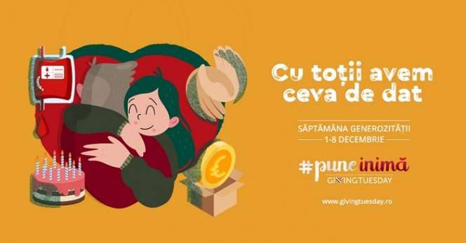Săptămâna Generozității a început pe 1 decembrie // Toți românii sunt invitați să facă o faptă bună de GivingTuesday
