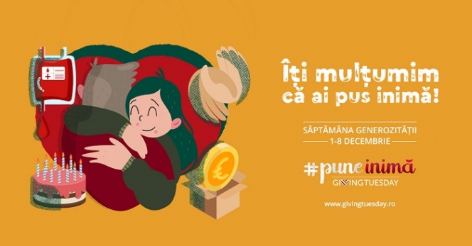 GivingTuesday s-a încheiat, dar faptele bune continuă // Românii sunt invitați să #punăinimă în fiecare zi