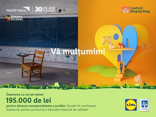 Lidl contribuie împreună cu clienții săi la modernizarea școlilor din România