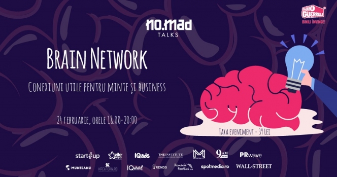 Conexiuni utile pentru minte și business la Brain Network, noul eveniment online dezvoltat de NO.MAD Talks