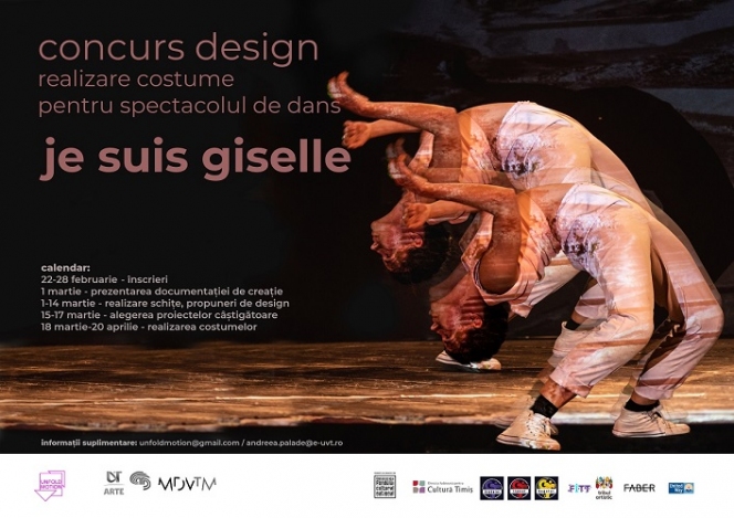 Timișoara devine casă pentru dansul contemporan. Unfold Motion caută tineri designeri și arhitecți pentru „Je suis Giselle”