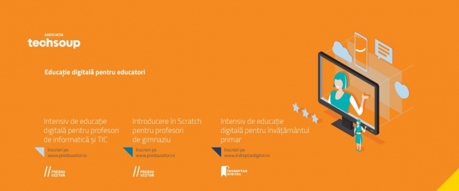 Profesorii din țară sunt invitați să se înscrie la cursurile online gratuite de educație digitală și programare vizuală dezvoltate de Asociația Techsoup