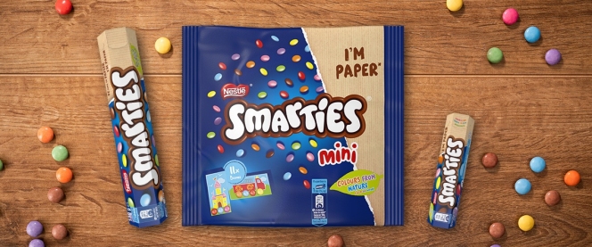 Smarties devine primul brand internațional de dulciuri care folosește 100% ambalaje din hârtie reciclabilă