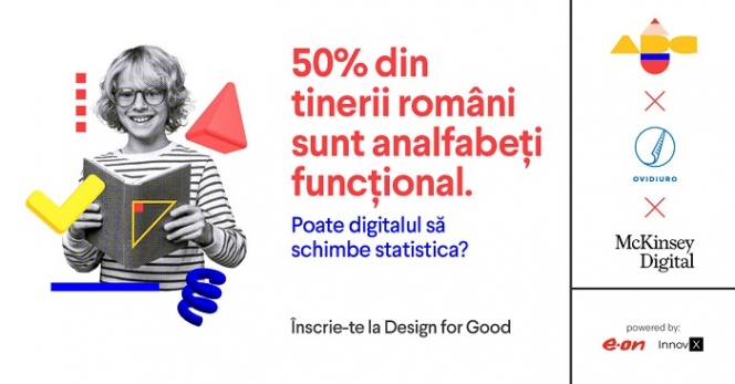 S-a lansat Design for Good, o competiție digitală care vrea să rezolve analfabetismul funcțional