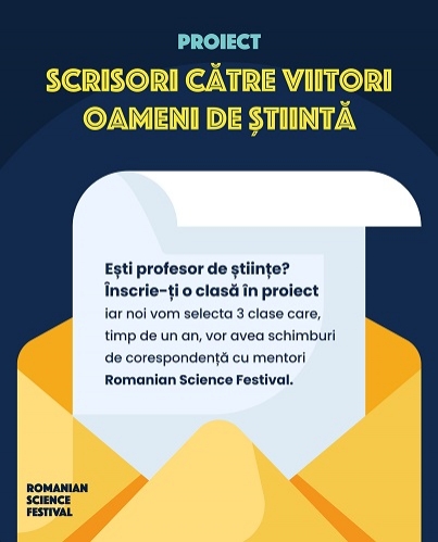 Scrisori către viitori oameni de știință, o nouă inițiativă a Romanian Science Festival