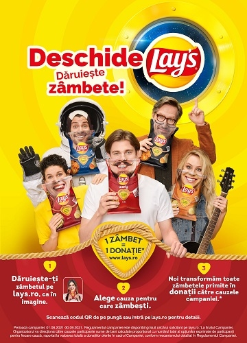 Lay’s se implică în susținerea comunității prin lansarea campaniei naționale „Deschide Lay’s. Dăruiește zâmbete!”