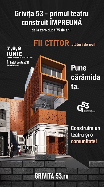 Teatrul Grivița 53 vinde cărămizi în Parlament