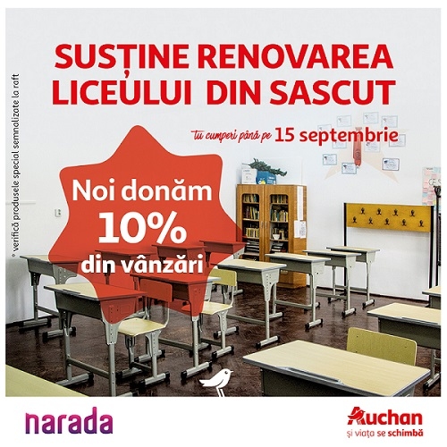 Auchan a extins gamele de rechizite ecologice în 2021 și donează 10% din vânzările acestora pentru susținerea educației