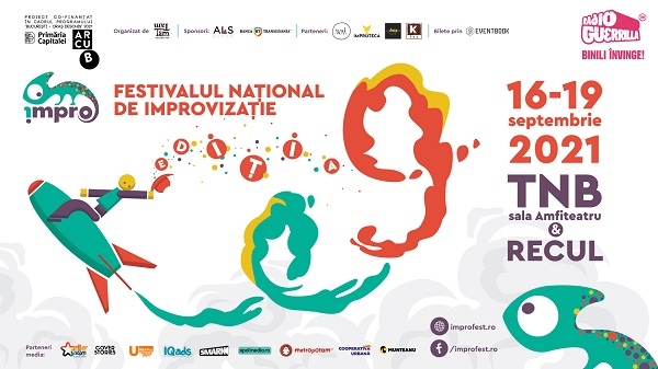 Descoperă lumea fascinantă a improvizației, între 16 și 19 septembrie, la Festivalul Național de Improvizație, ediția a IX-a