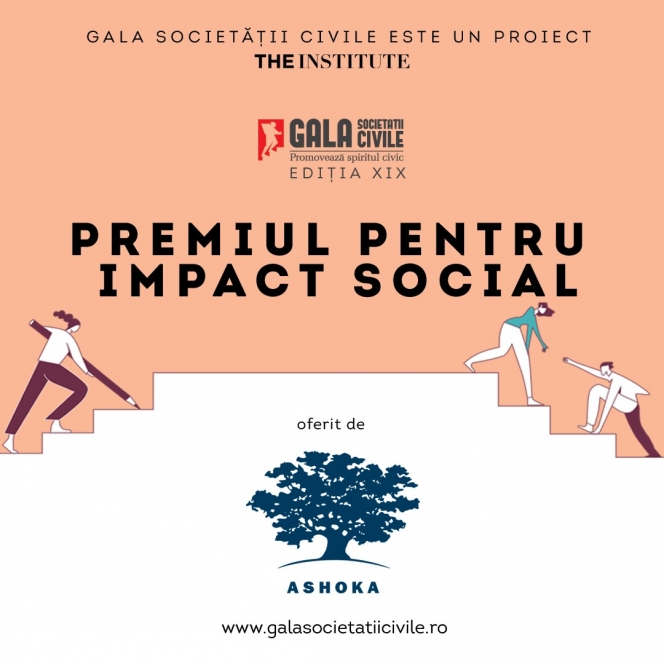 Ashoka România oferă Premiul pentru Impact Social la Gala Societății Civile
