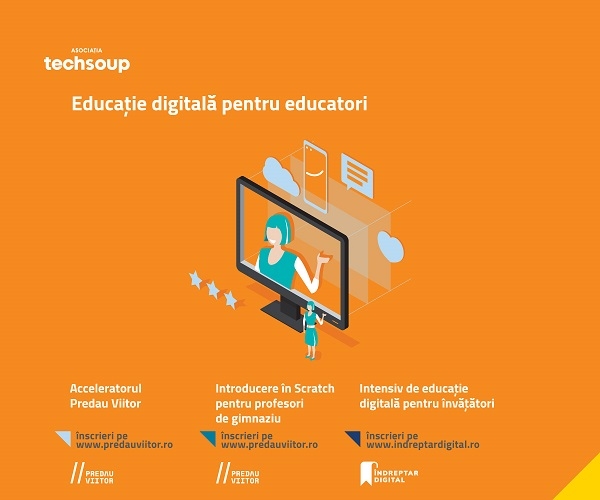 Ultimele zile de înscriere la ediția de toamnă a cursurilor online gratuite de educație digitală și programare vizuală #Techsoup