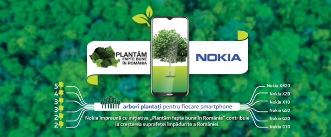 HMD Global plantează arbori pentru fiecare terminal Nokia cumpărat din seriile nou-lansate în România
