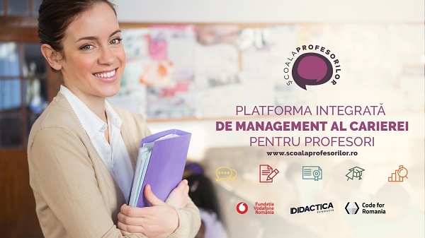 Cadrele didactice au la dispoziție, gratuit, www.școalaprofesorilor.ro, pentru formarea continuă