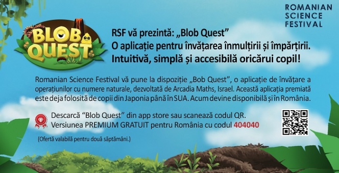 „Blob Quest” – o aplicație de matematică pentru copii lansată și în România