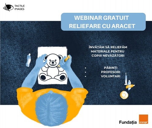 Reliefează manual desene pentru copiii nevăzători! – webinar deschis publicului