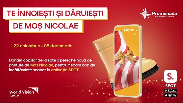 Promenada Mall si World Vision România lansează campania „Înnoiește-te și dăruiește de Moș Nicolae”