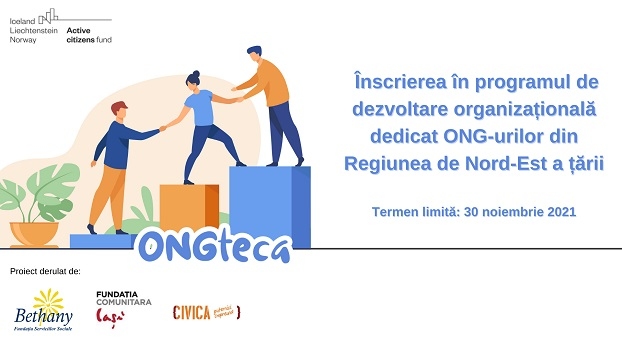 A început etapa de înscriere în programul de dezvoltare organizațională oferit de „ONGteca” pentru 30 de ONG-uri din Regiunea de Nord-Est a țării