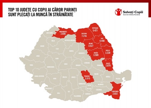 HARTA COPIILOR RĂMAȘI SINGURI ÎN ȚARĂ: Peste 75.800 de copii au cel puțin un părinte la muncă, în afara țării