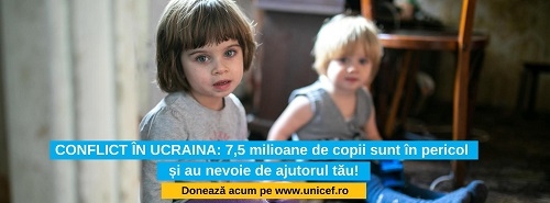 Primul transport de ajutoare umanitare furnizate de UNICEF sosește în Ucraina, în vreme ce conflictul se intensifică