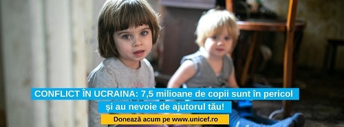 Primul transport de ajutoare umanitare furnizate de UNICEF sosește în Ucraina, în vreme ce conflictul se intensifică