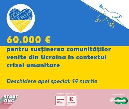 60.000 de euro pentru susținerea comunităților venite din Ucraina în contextul crizei umanitare