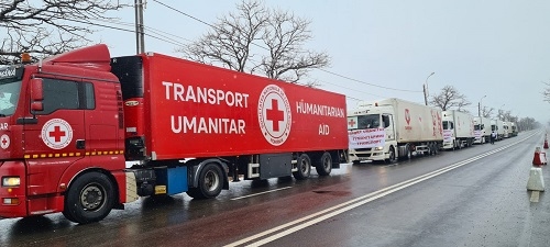 Crucea Roșie Română trimite al doilea convoi cu ajutoare umanitare la Cernăuți, Ucraina