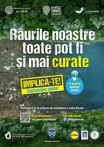 Centrul de Artă Aluniș celebrează Săptămâna Apelor cu o serie de activități menite să combată poluarea cu plastic pe râul Buzău