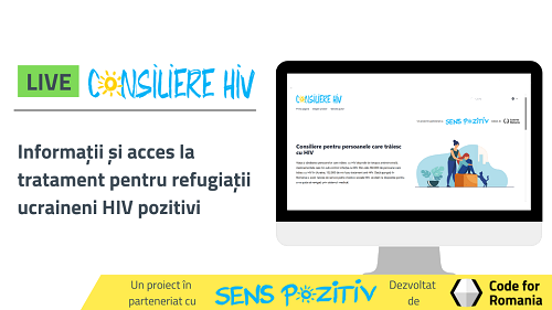 Code for Romania lansează CONSILIERE HIV, cea de-a 8-a soluție din ecosistemul dezvoltat pentru refugiații ucraineni ajunși în România, în parteneriat cu Asociația Sens Pozitiv