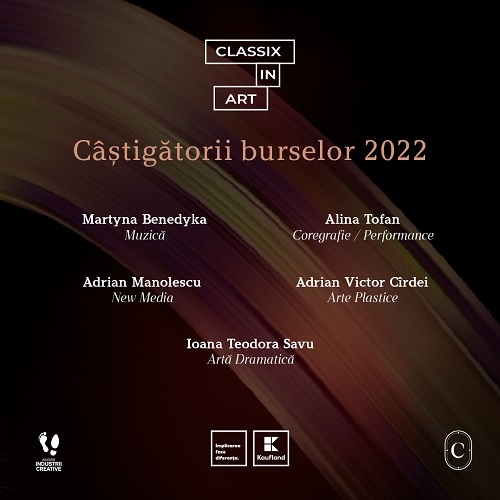 Câștigătorii burselor Classix in Art 5000 euro pentru proiecte artistice