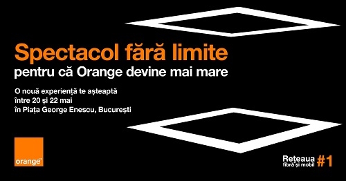 Orange România îmbină inovația și arta într-un show inedit în Piața George Enescu  din București, 20-22 mai